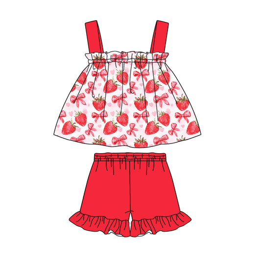 2.18 custom each style moq 5eta 4-6week Sibling Sister baby girls short sleeve shorts sets and set 5 match design