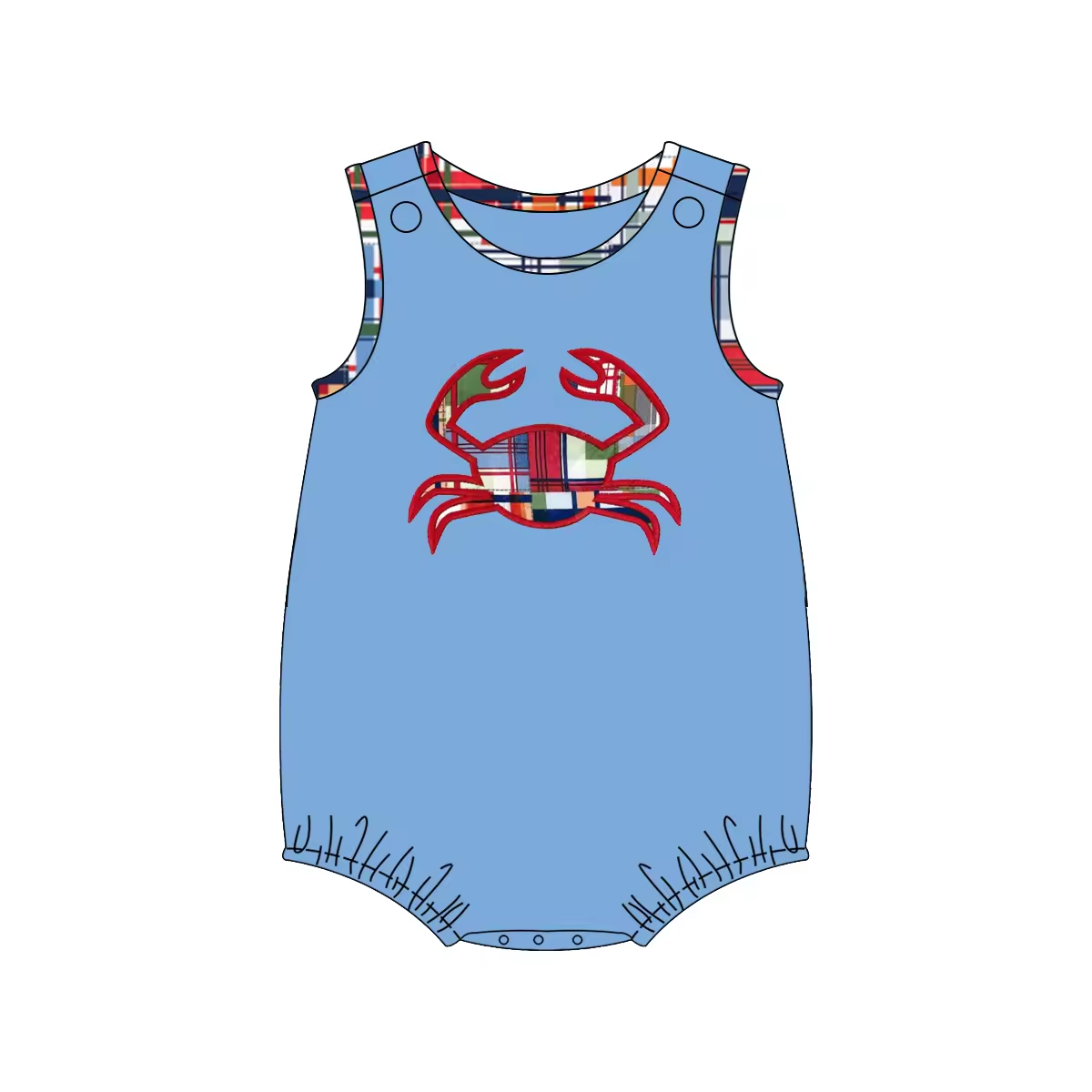 5.21custom each style moq 5eta 4-5week Sibling Sister flower crab print green and blue girls and boys outfits and baby romper match family design