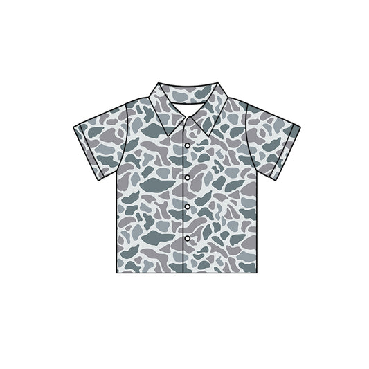 10.3 custom each style moq 5 eta 4-6week baby girls clothes camouflage short sleeve top