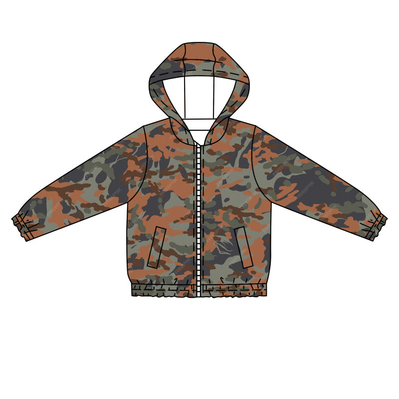 7.24 custom each style moq 5 eta 4-6week baby boys clothes camouflage hooded long sleeve top