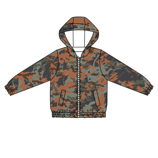 7.24 custom each style moq 5 eta 4-6week baby boys clothes camouflage hooded long sleeve top