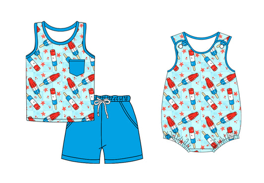 4.12 custom each style moq 5eta 4-6week Sibling Sisters baby boy short sleeve shorts sets and rompers match family design
