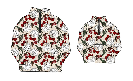 25.8.21 custom each style moq 5eta 4-6week Sibling Sister Christmas boots baby boy long sleeve top and adult top match design