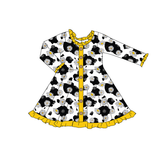 9.13 custom each style moq 5eta 4-6week Sibling Sister floral baby girl dress and rompers match family design