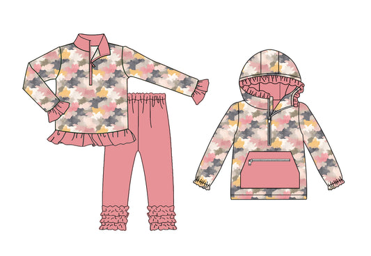 25.9.4 custom each style moq 5eta 4-6week Sibling Sisters baby girl long sleeve pants sets and top match family design