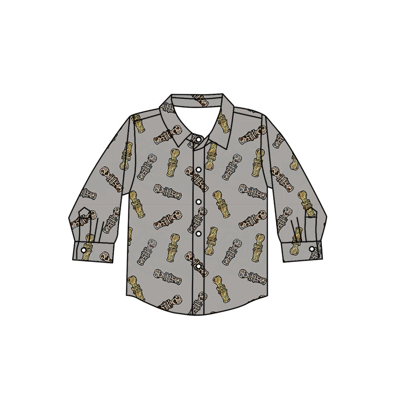 8.27 custom each style moq 5 eta 4-6week baby boys clothes button long sleeve top