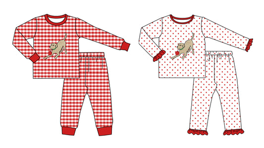 25.7.22 custom each style moq 5eta 4-6week Sibling Sisters Christmas baby boy long sleeve pants sets 1 and sets 2 match family design