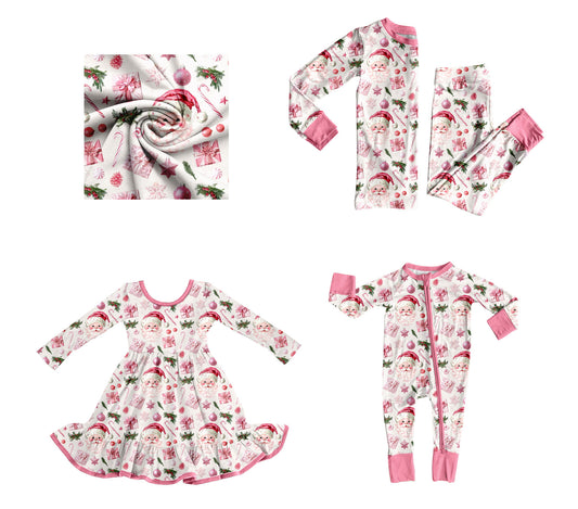 25.9.6 custom each style moq 5eta 4-6week Sibling Sisters Christmas bow baby girl long sleeve pants sets and dress and rompers match family design