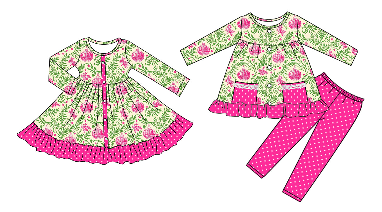 25.7.29 custom each style moq 5eta 4-6week Sibling Sisters pumpkin baby girl long sleeve pants sets and dress match family design