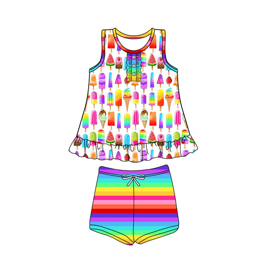 1.9 custom each style moq 5eta 4-6week Sibling Sister baby boy short sleeve shorts sets 1 and sets 2 and set 3 match design