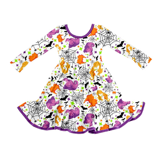 25.8.1 custom each style moq 5 eta 4-6week Sibling Sisters halloween baby girl long sleeve dress