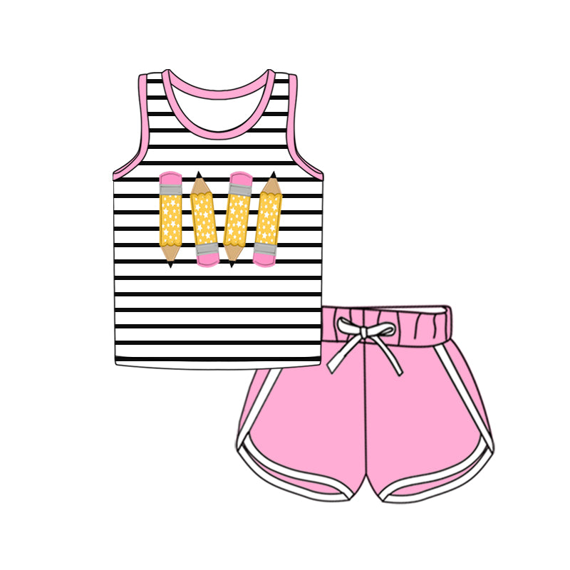 3.5 custom each style moq 5eta 4-6week Sibling Sister baby girls short sleeve set and set 5 match design