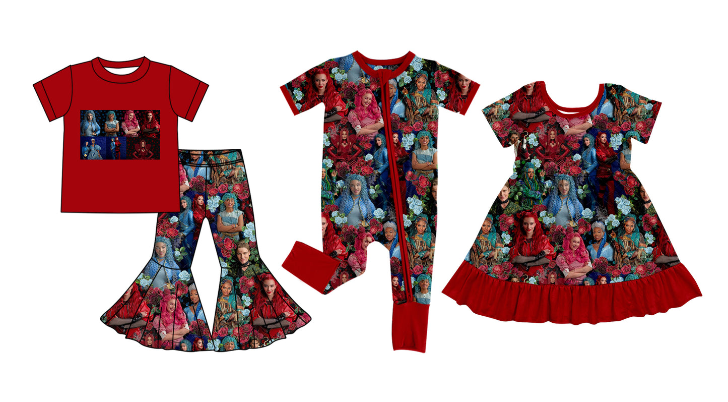 11.20 custom each style moq 5eta 4-6week Sibling Sister NAME baby girl sets and dress and rompers match family design