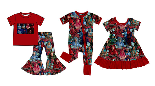 11.20 custom each style moq 5eta 4-6week Sibling Sister NAME baby girl sets and dress and rompers match family design