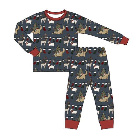 Custom moq 5 each style eta 6-7weeks baby girl clothes Christmas long sleeve pants set 2 and rompers 2 and adult pants-25.8.5