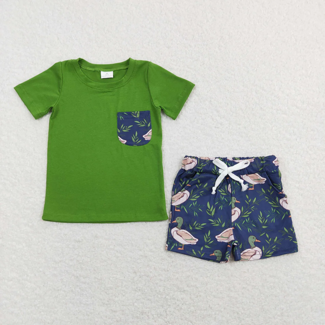 RTS NO MOQ Sibling Baby boy clothes camouflage Short Sleeve shorts Suits