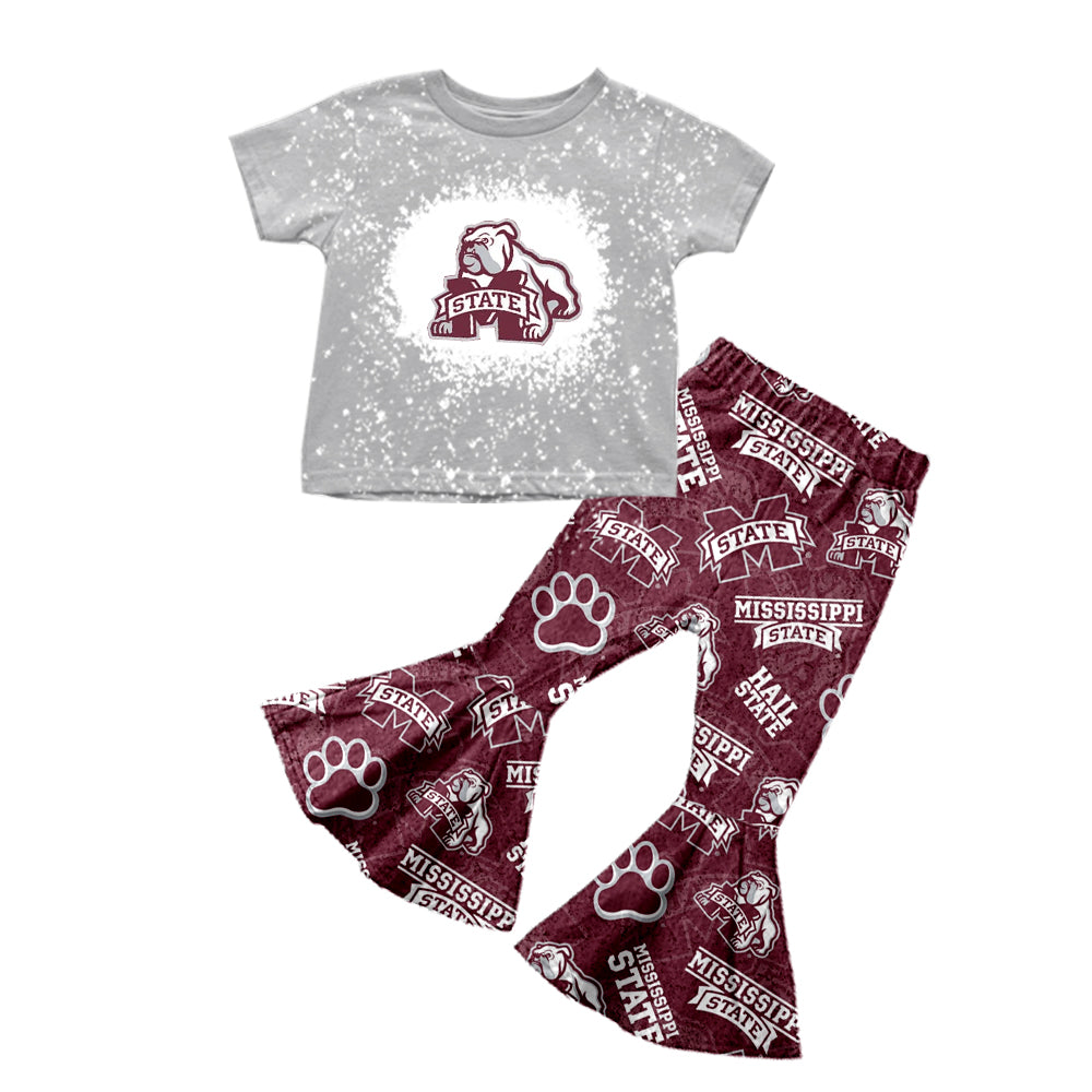 baby girl clothes team gray top pants toddler girl summer outfit