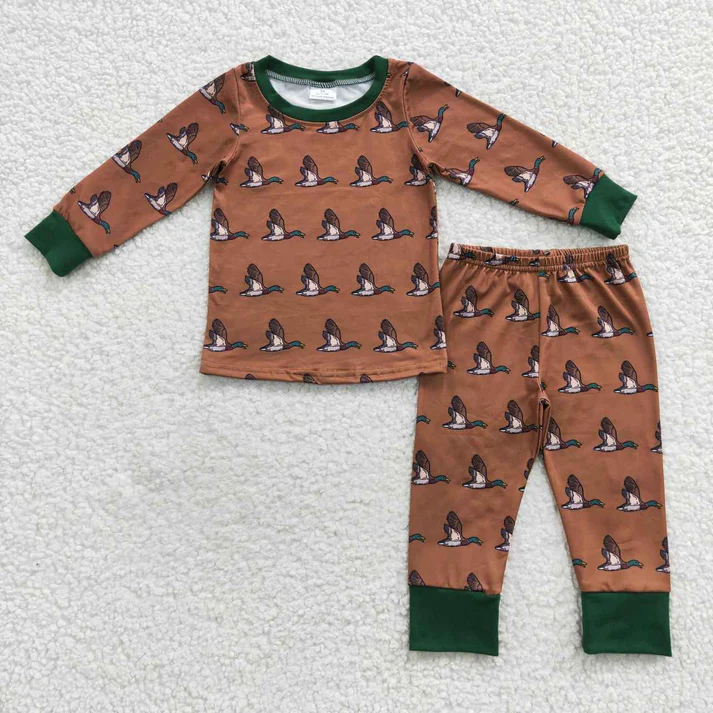 RTS NO MOQ Duck short-sleeved romper & dress top short-sleeved pants set