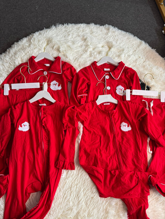 RTS NO MOQ Sibling baby girls baby boys clothes Christmas long-sleeved trousers suit & romper