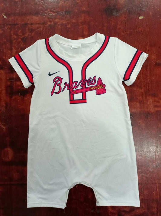 custom moq 5 eta 4-6weeks mix size baby boys clothes team white short sleeve summer Romper
