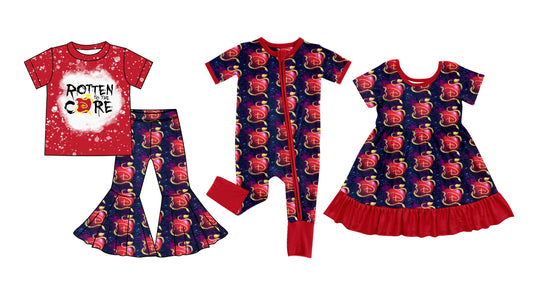 11.20 custom each style moq 5eta 4-6week Sibling Sister baby girl sets and dress and rompers match family design