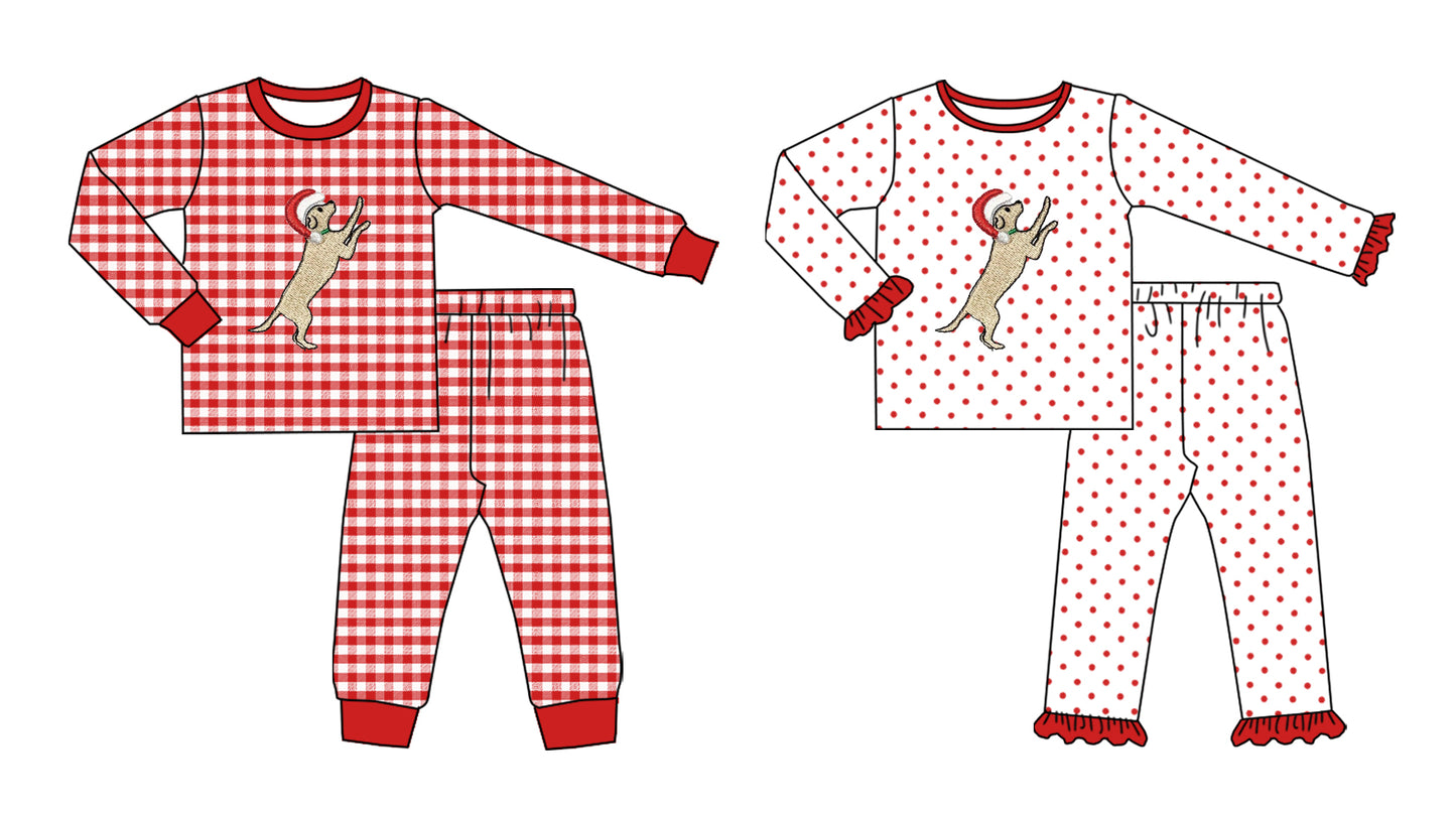 25.7.22 custom each style moq 5eta 4-6week Sibling Sisters Christmas baby boy long sleeve pants sets 1 and sets 2 match family design
