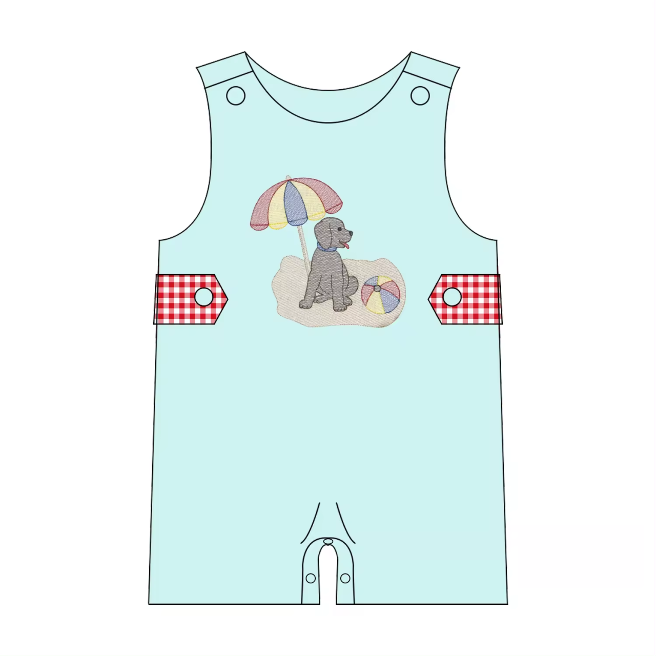 5.21custom each style moq 5eta 4-5week Sibling Sister beach puppy print red plaid blue girls and boys outfits and baby romper match family design