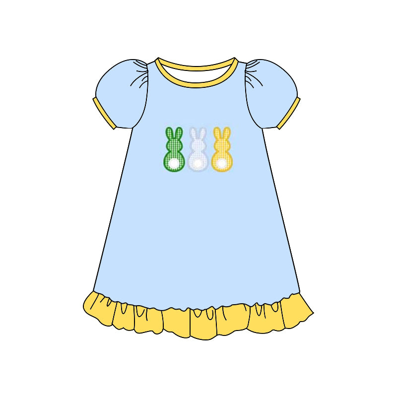 10.2 custom each style moq 5eta 4-6week baby girl clothes easter short sleeve dress