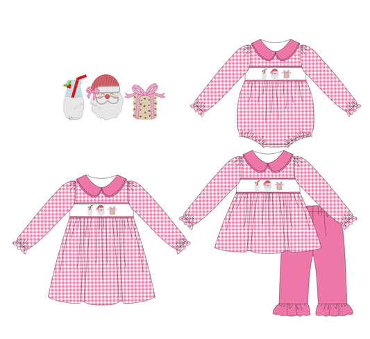 25.5.20 custom each style moq 5eta 4-6week Sibling Sisters Christmas baby girl long sleeve pants sets and dress and rompers match family design