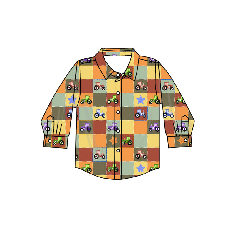 10.24 custom each style moq 5 eta 4-6week baby boys clothes button long sleeve top