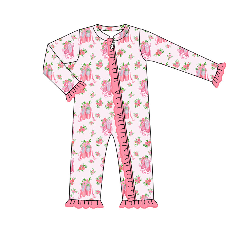 7.26 custom each style moq 5eta 4-6week Sibling Sister ballet shoes pink baby girls sets and dress and rompers match family design