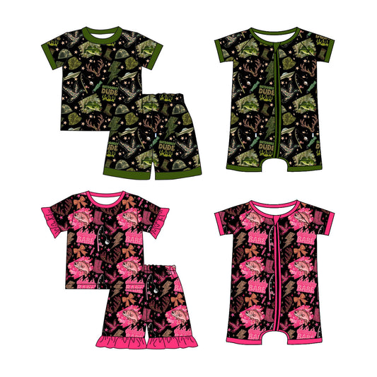 25.11.11 custom each style moq 5 eta 6-8week Sibling Sister baby short sleeve shorts sets 2 and romper 2 match design