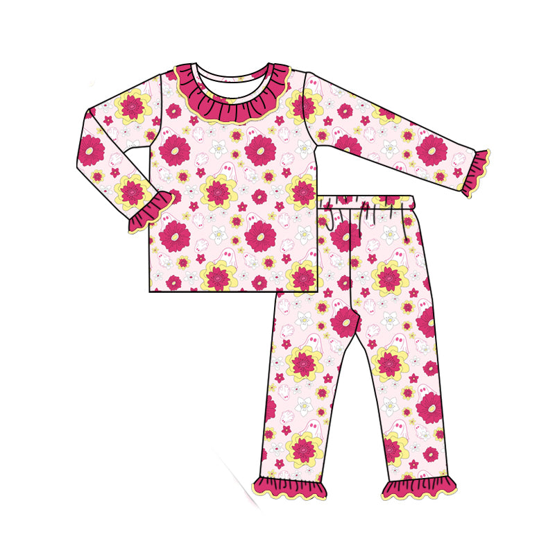 7.23 custom each style moq 5eta 4-6week Sibling Sister floral rose red baby girls sets and dress and rompers match family design