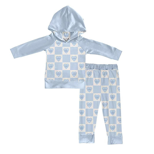 25.10.17 custom each style moq 5 eta 6-8week Sibling Sisters love baby girl hooded long sleeve pants sets 6 match family design