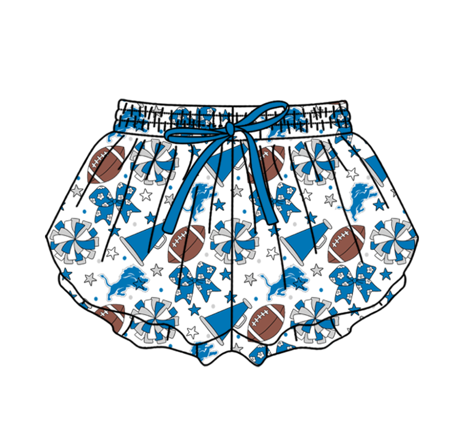 Custom moq 5 mix size milk silk summer teams Baby Girls Stars Bows Yoga Active Ruffle Shorts Bottom