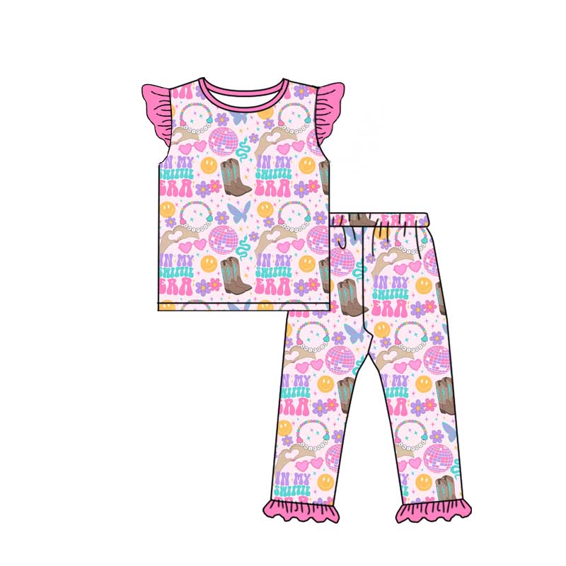 11.2 custom each style moq 5eta 4-6week Sibling Sister hat baby girls short sleeve pants sets 1 and easter girl short sleeve pants sets 2 match design