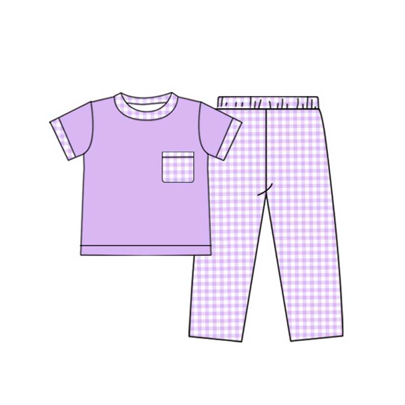 11.1 custom each style moq 5eta 4-6week Sibling Sister Mardi gras purple baby girls short sleeve sets and rompers match design