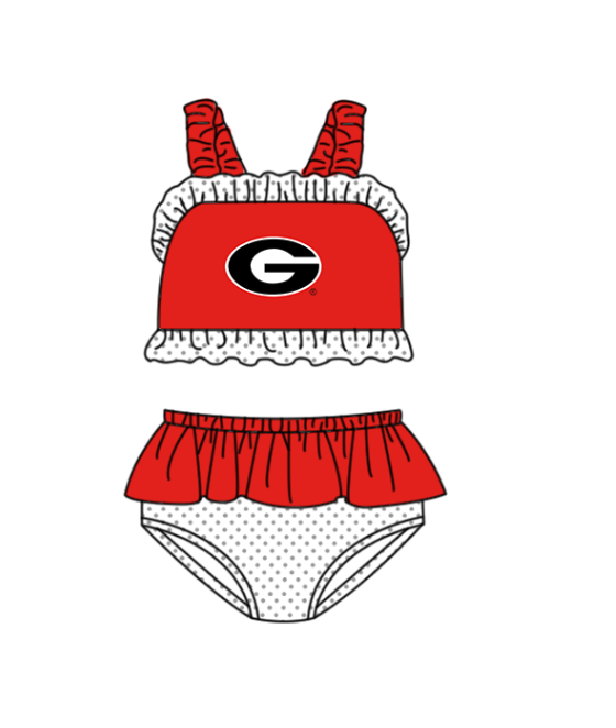 Custom moq 5 mix size milk silk summer teams baby girl boys clothes Red Two-Piece Swimsuit Set One Piece Swimsuits boy swim trunks