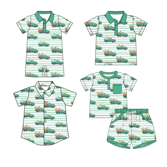 25.11.7 custom each style moq 5 eta 6-8 week Sibling Sister easter baby boy short sleeve shorts sets and boy rompers and top 2 match family design