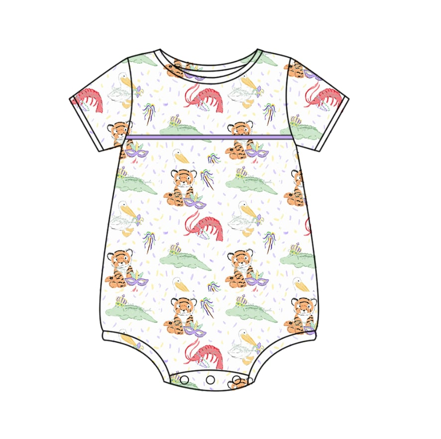 Custom moq 5 mix size milk silk Dinosaur short-sleeved dress set