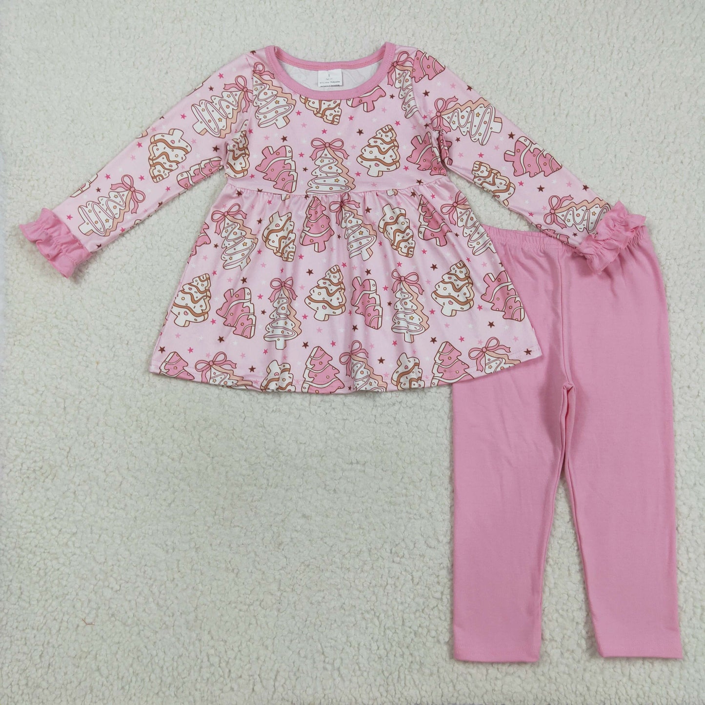 RTS Sibling baby girls clothes Christmas long Sleeve pants sets and romper and dress