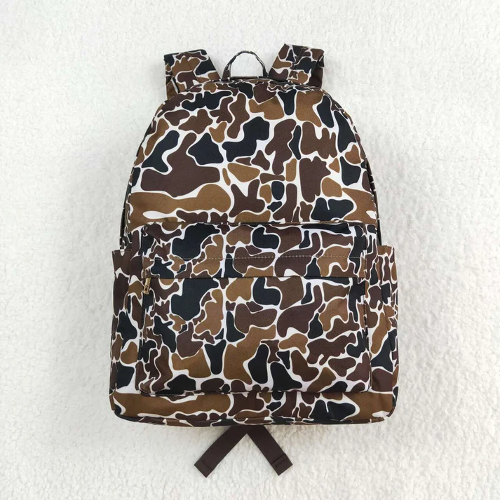 RTS NO MOQ Baby Kids Boys Camouflage Backpack Zip Back Bags