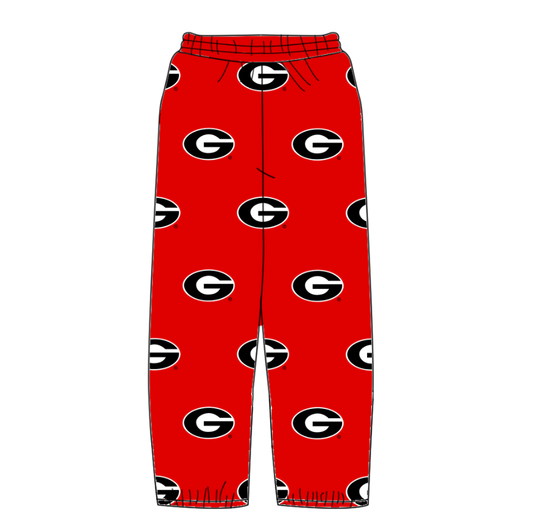 Custom moq 8 mix size 6-8 weeks milk silk summer teams baby boy clothes red long pants-25.9.19
