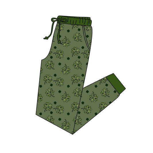 10.16 custom each style moq 5eta 4-6week adult clothes lucky green long pants adult man pants