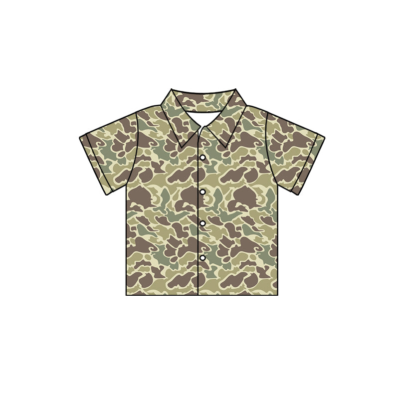 10.3 custom each style moq 5 eta 4-6week baby girls clothes camouflage short sleeve top