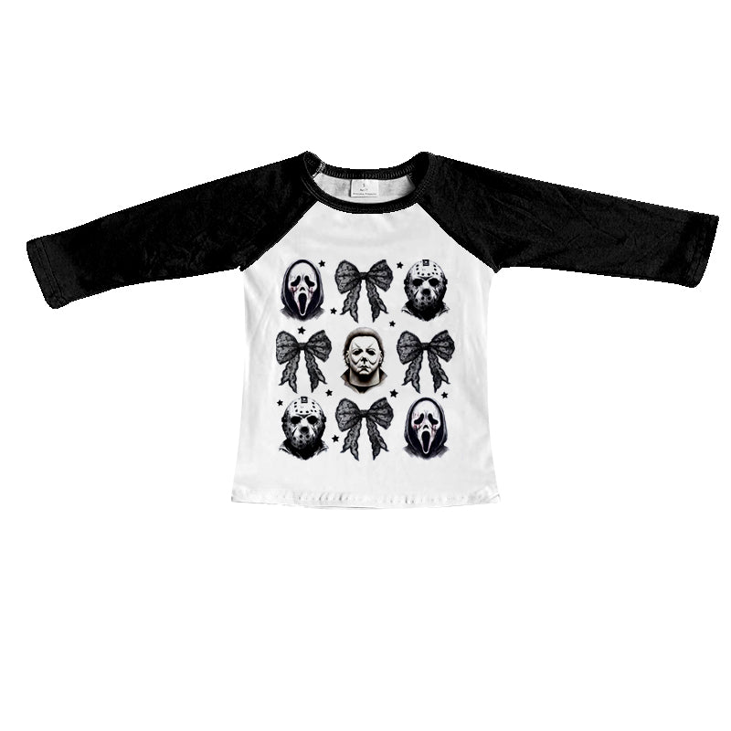 6.10 custom each style moq 5 eta 4-6week baby boys clothes black and white long sleeve top