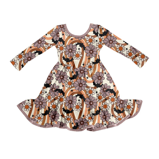 25.8.1 custom each style moq 5 eta 4-6week Sibling Sisters floral baby girl long sleeve dress