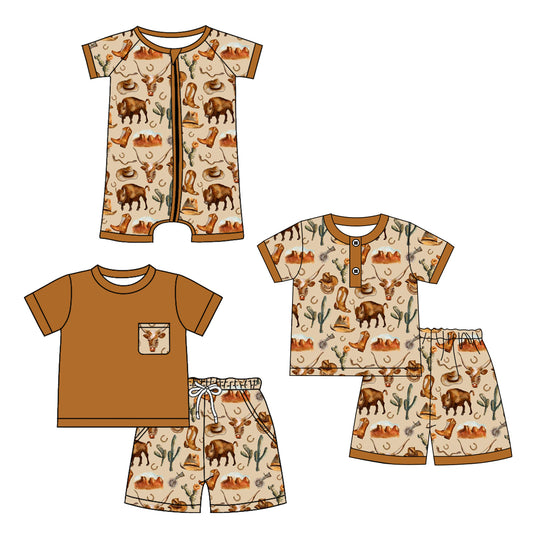 12.24 custom each style moq 5eta 4-6week Sibling Sister boot baby boy short sleeve shorts set 1 and sets 2 and boy romper match design