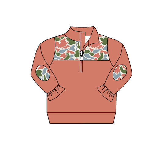 8.26 custom each style moq 5 eta 4-6week baby girls clothes camouflage long sleeve top