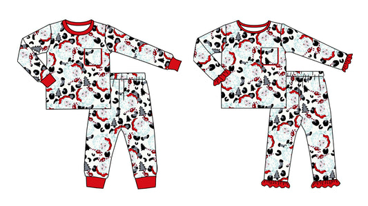 25.7.23 custom each style moq 5eta 4-6week Sibling Sisters Christmas baby boy long sleeve pants sets 1 and sets 2 match family design